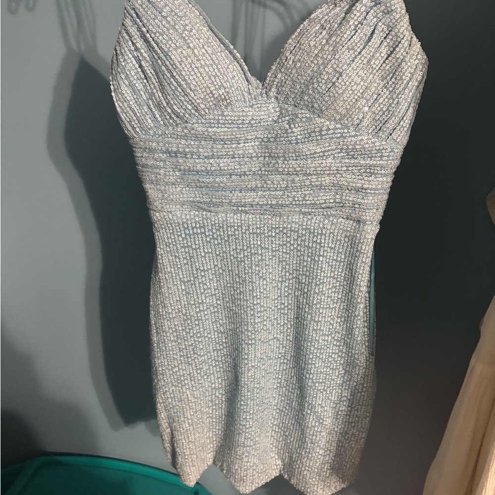 Elegant Silver Women's Dress